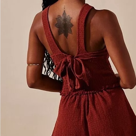 NWT 🌟 Free People Dolce Romper chest nut color - Picture 2 of 9